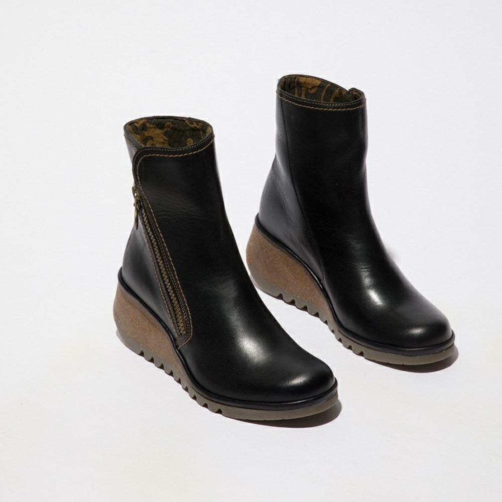 Black Women's Fly London Nela407fly Ankle Boots | ETPB-59427