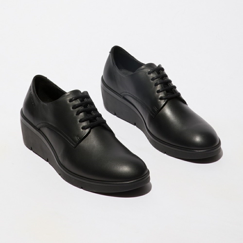 Black Women's Fly London Nepe548fly Wedge | EIPZ-27059