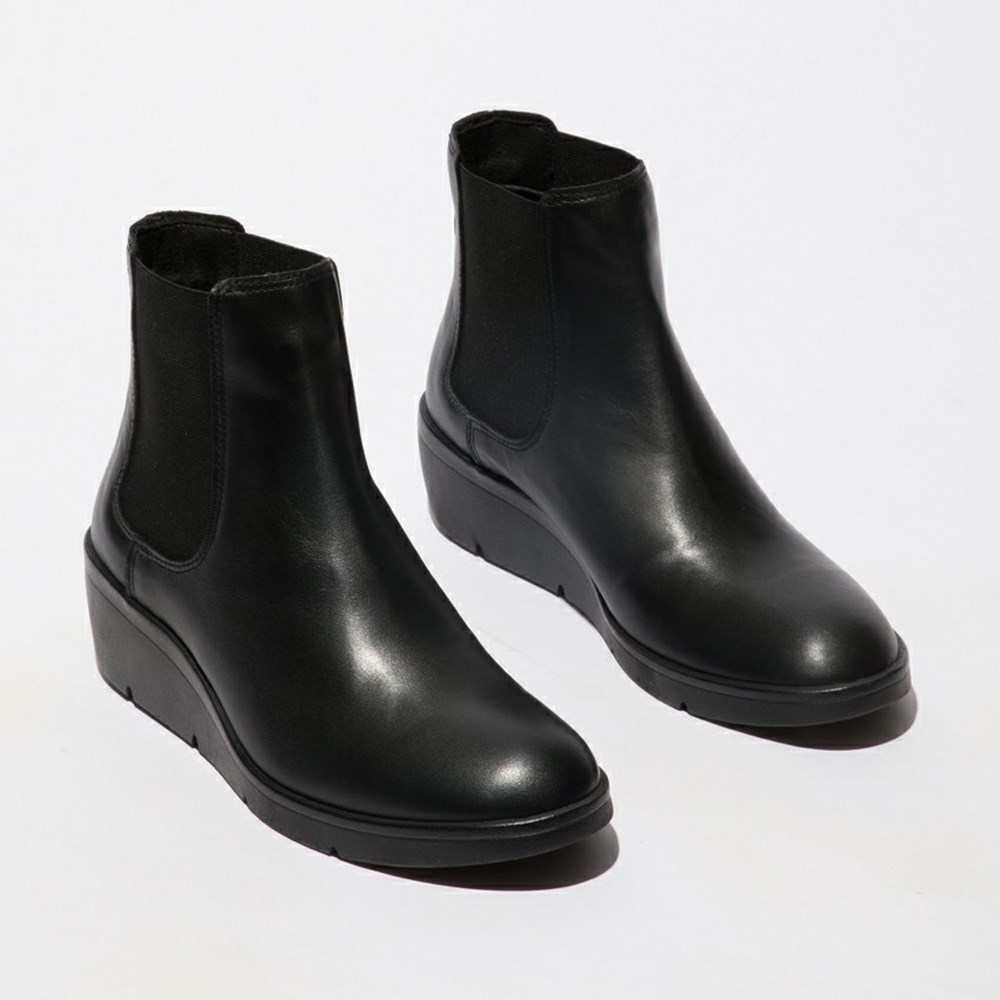 Black Women's Fly London Nola549fly Wedge | NCKS-67029
