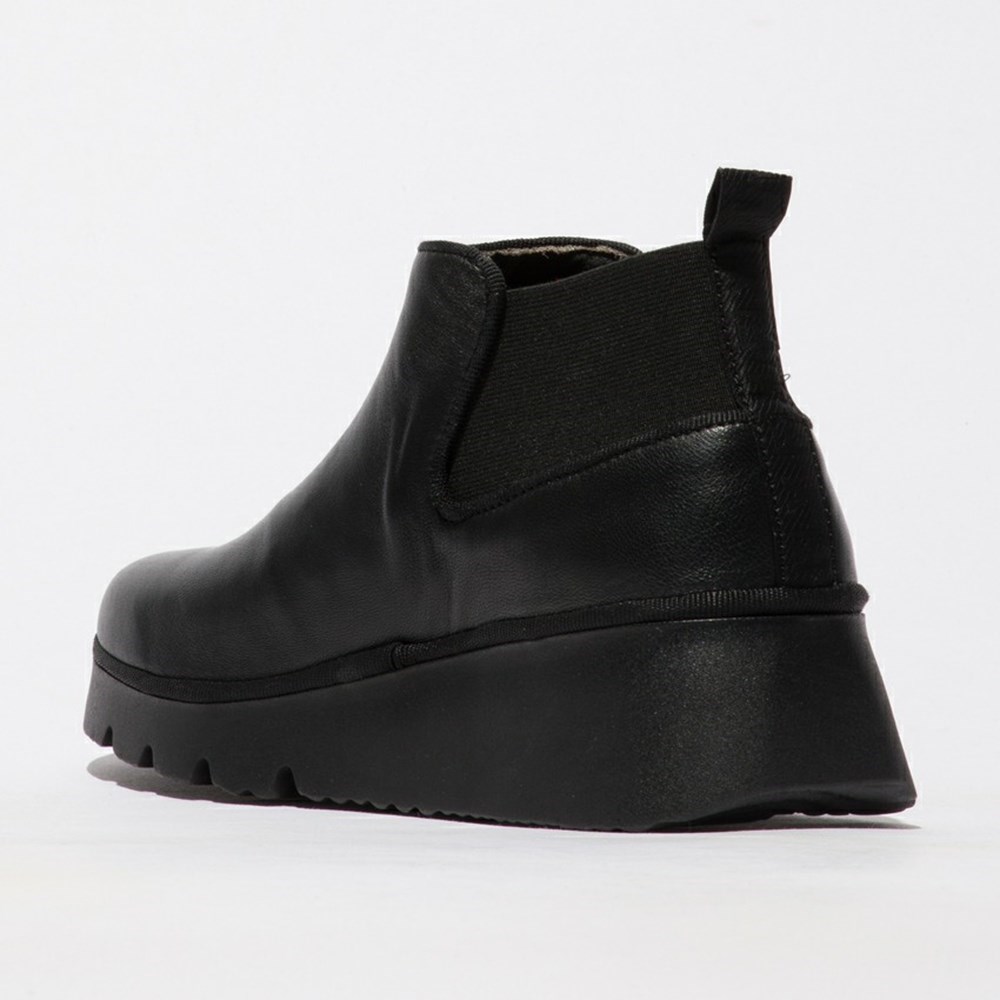 Black Women's Fly London Pada403fly Wedge | LUID-50247