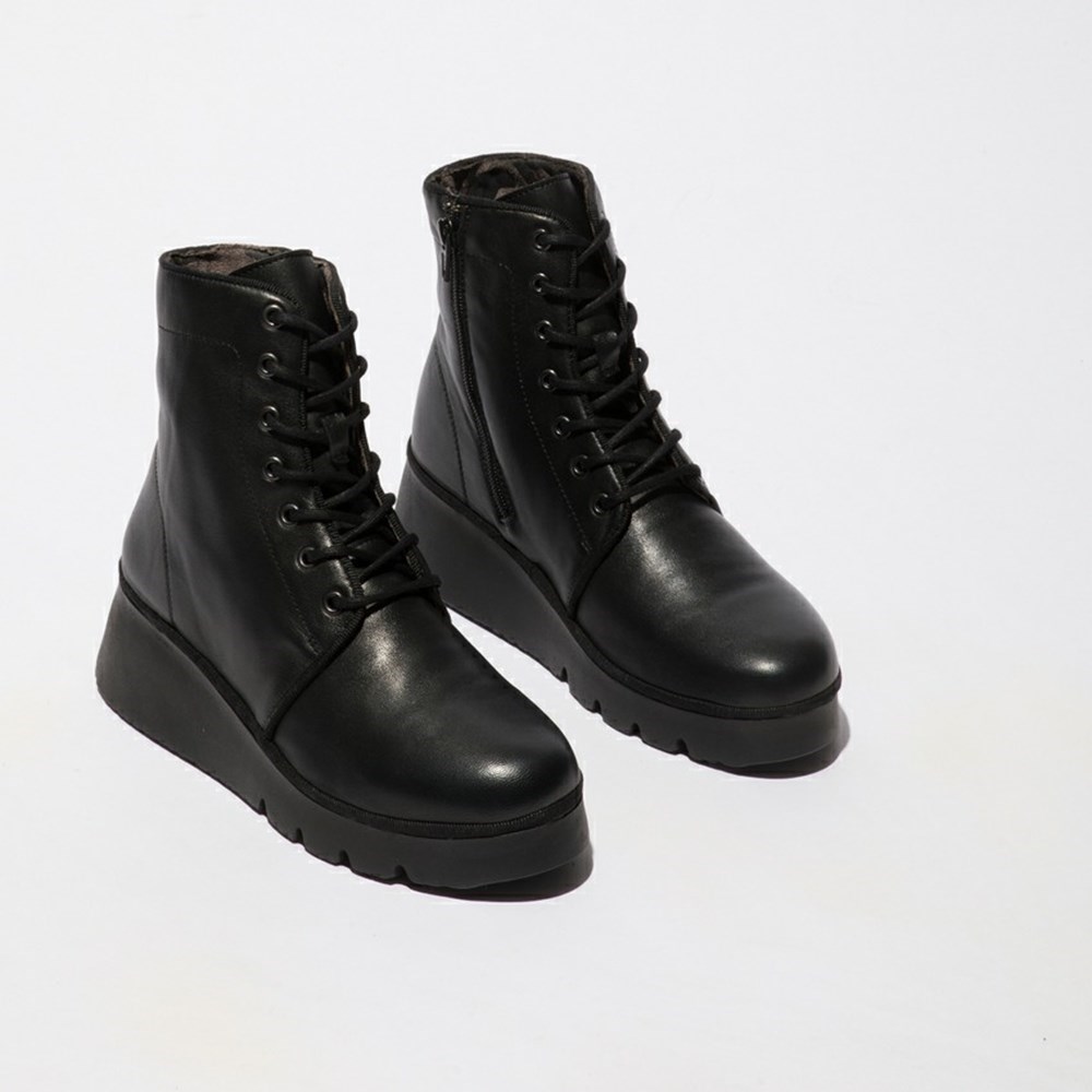 Black Women's Fly London Pall404fly Ankle Boots | GYLS-16573