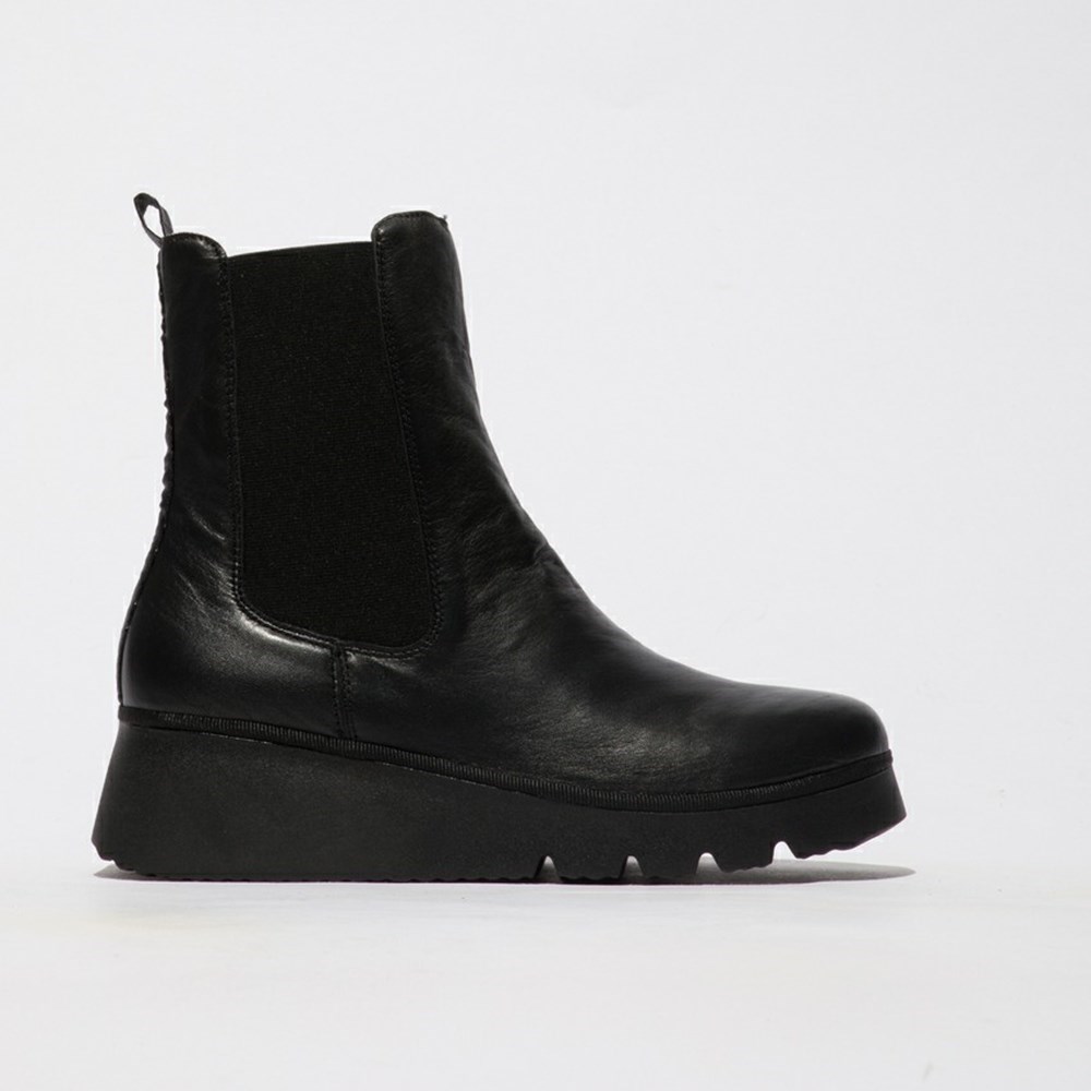 Black Women\'s Fly London Paty405fly Ankle Boots | BKUS-40713