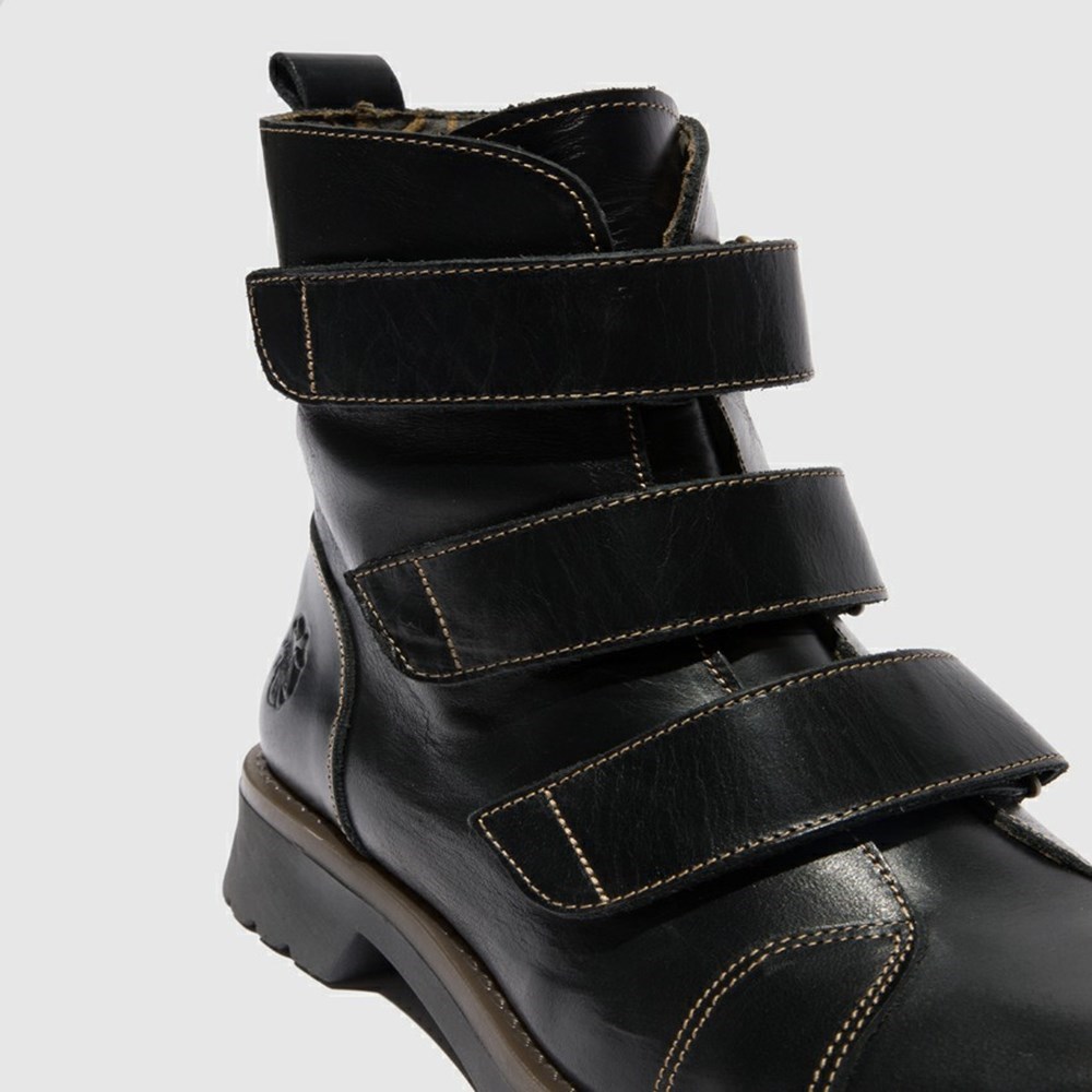 Black Women's Fly London Rach790fly Ankle Boots | HSVD-52873