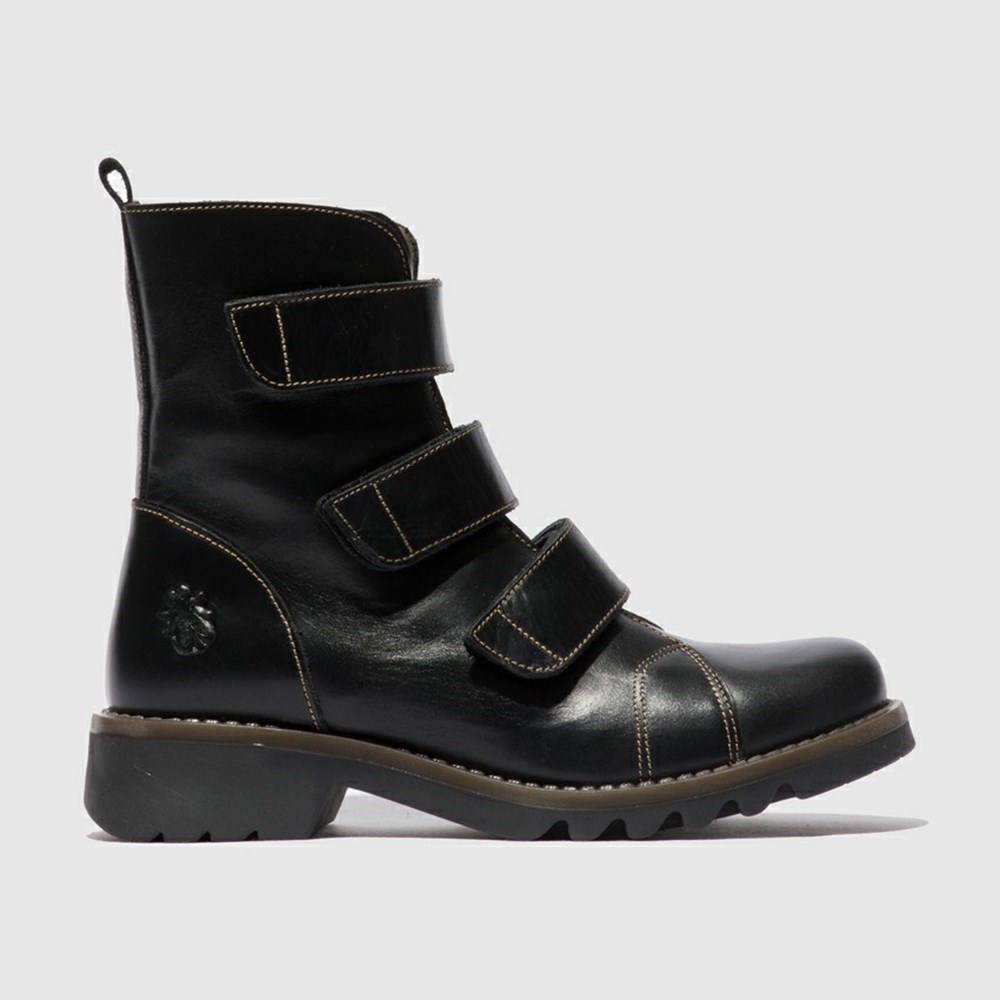Black Women\'s Fly London Rach790fly Ankle Boots | HSVD-52873