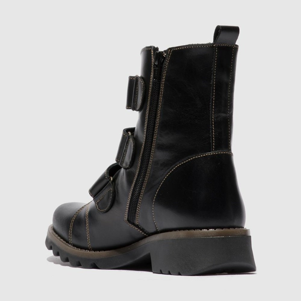 Black Women's Fly London Rach790fly Ankle Boots | SNJH-67582