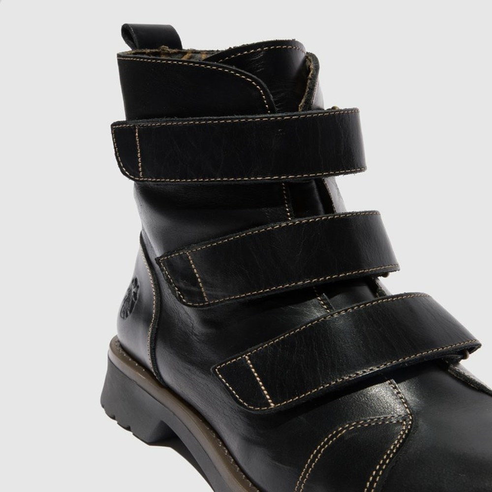 Black Women's Fly London Rach790fly Ankle Boots | SNJH-67582