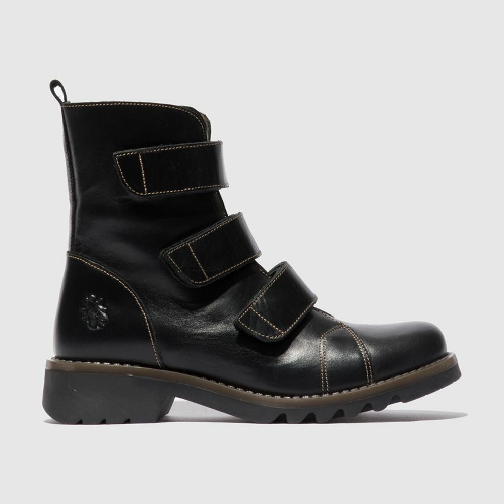 Black Women\'s Fly London Rach790fly Ankle Boots | SNJH-67582