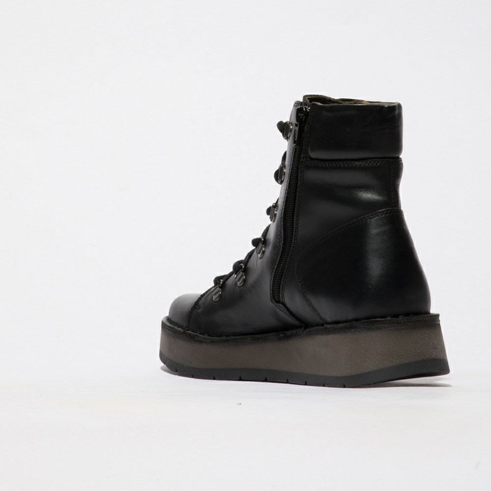 Black Women's Fly London Roxy094fly Ankle Boots | PFAX-03762