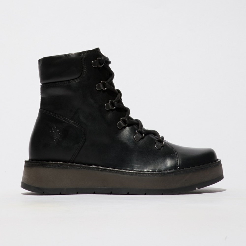 Black Women\'s Fly London Roxy094fly Ankle Boots | PFAX-03762