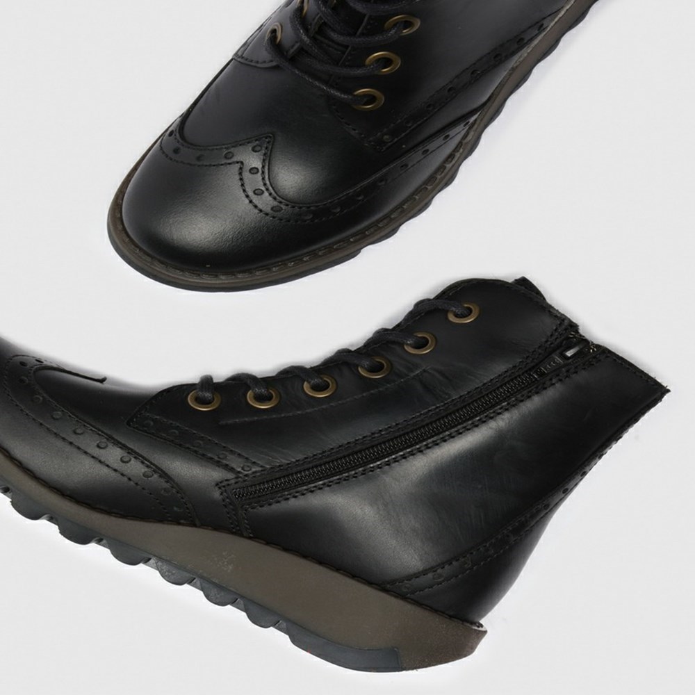 Black Women's Fly London Sarl069fly Wedge | IPTK-45138