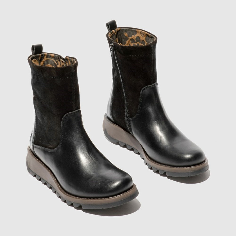 Black Women's Fly London Sauk794fly Ankle Boots | BHUT-78561