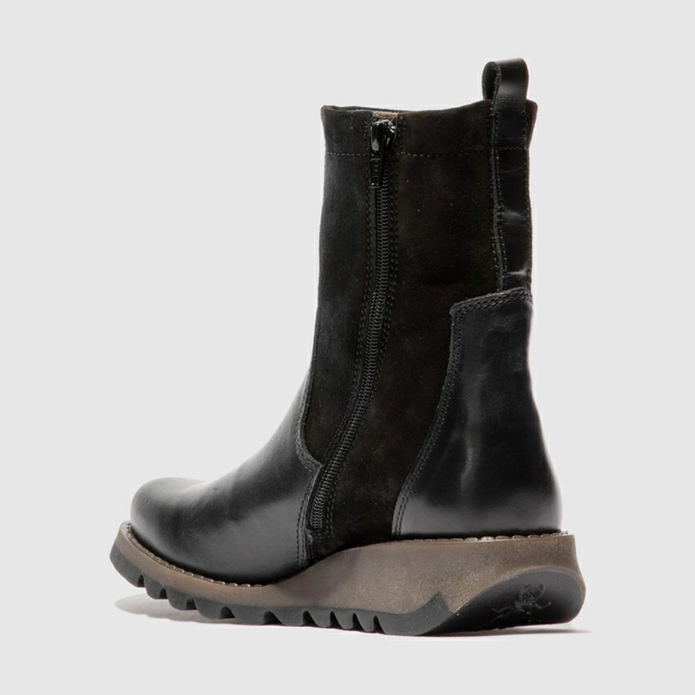 Black Women's Fly London Sauk794fly Ankle Boots | BHUT-78561