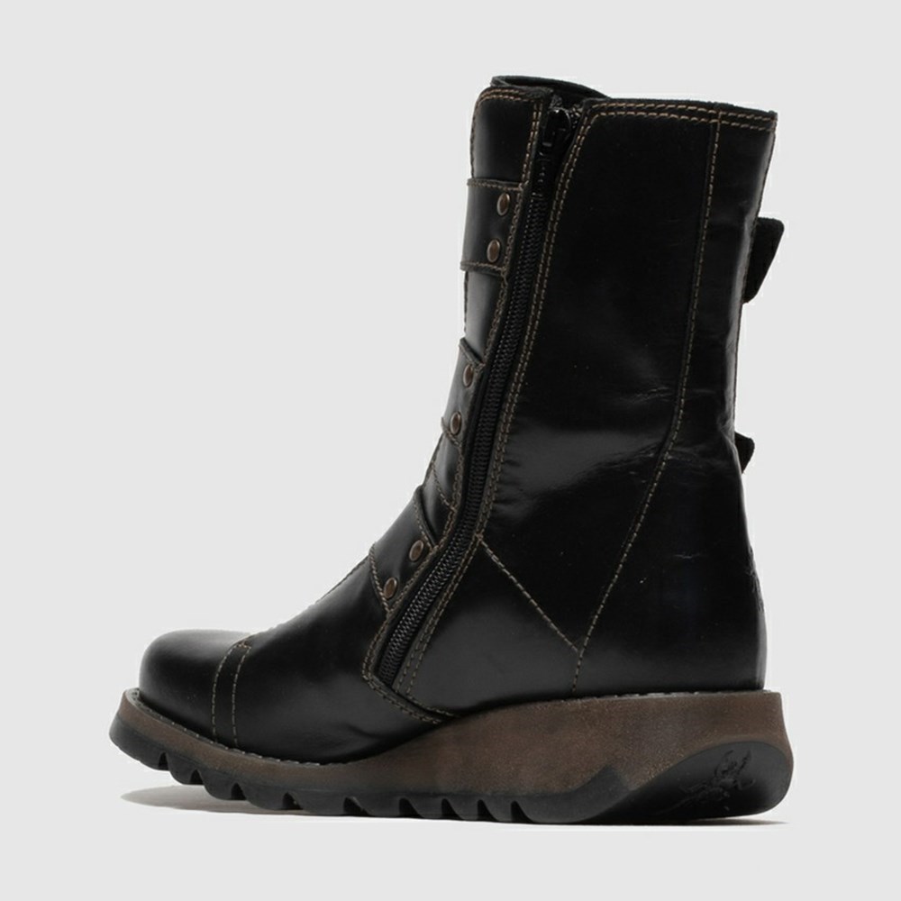 Black Women's Fly London Scop110fly Ankle Boots | IARB-64591