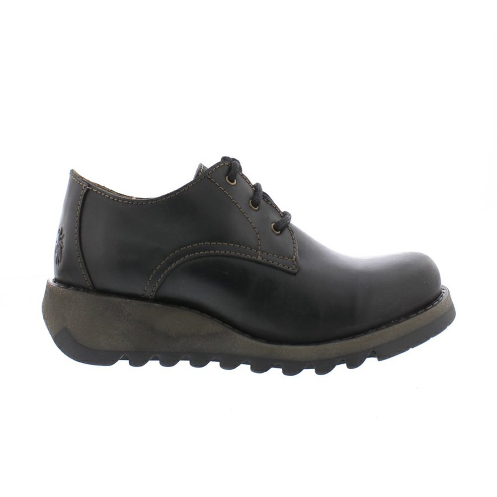 Black Women's Fly London Simb389fly Wedge | IVEL-51479