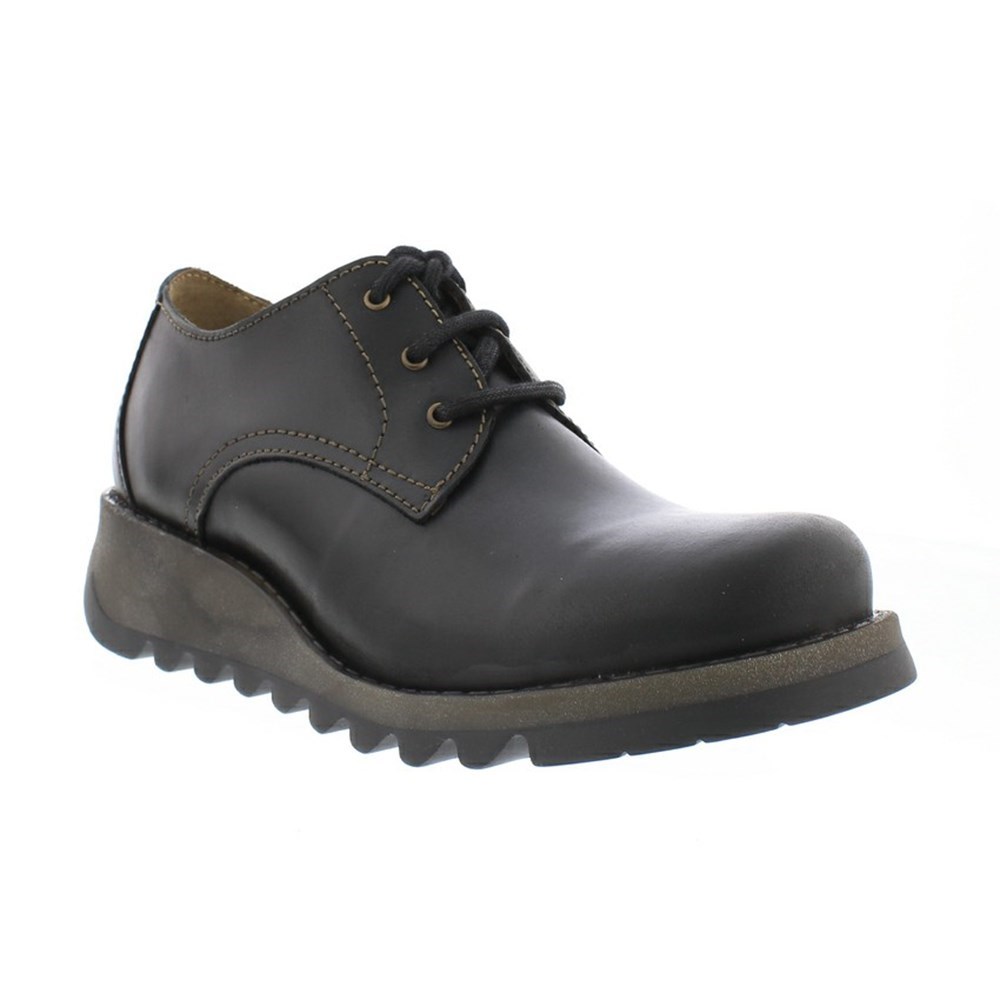 Black Women's Fly London Simb389fly Wedge | IVEL-51479
