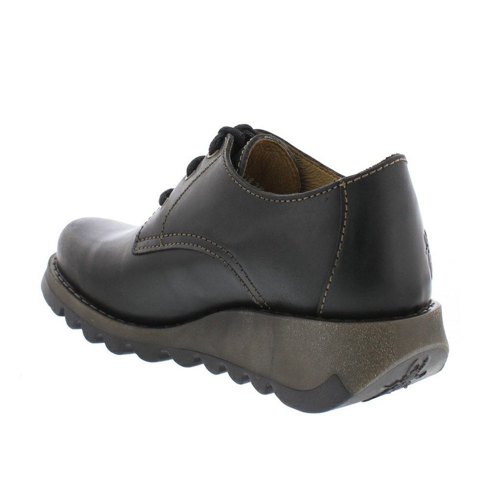 Black Women's Fly London Simb389fly Wedge | IVEL-51479