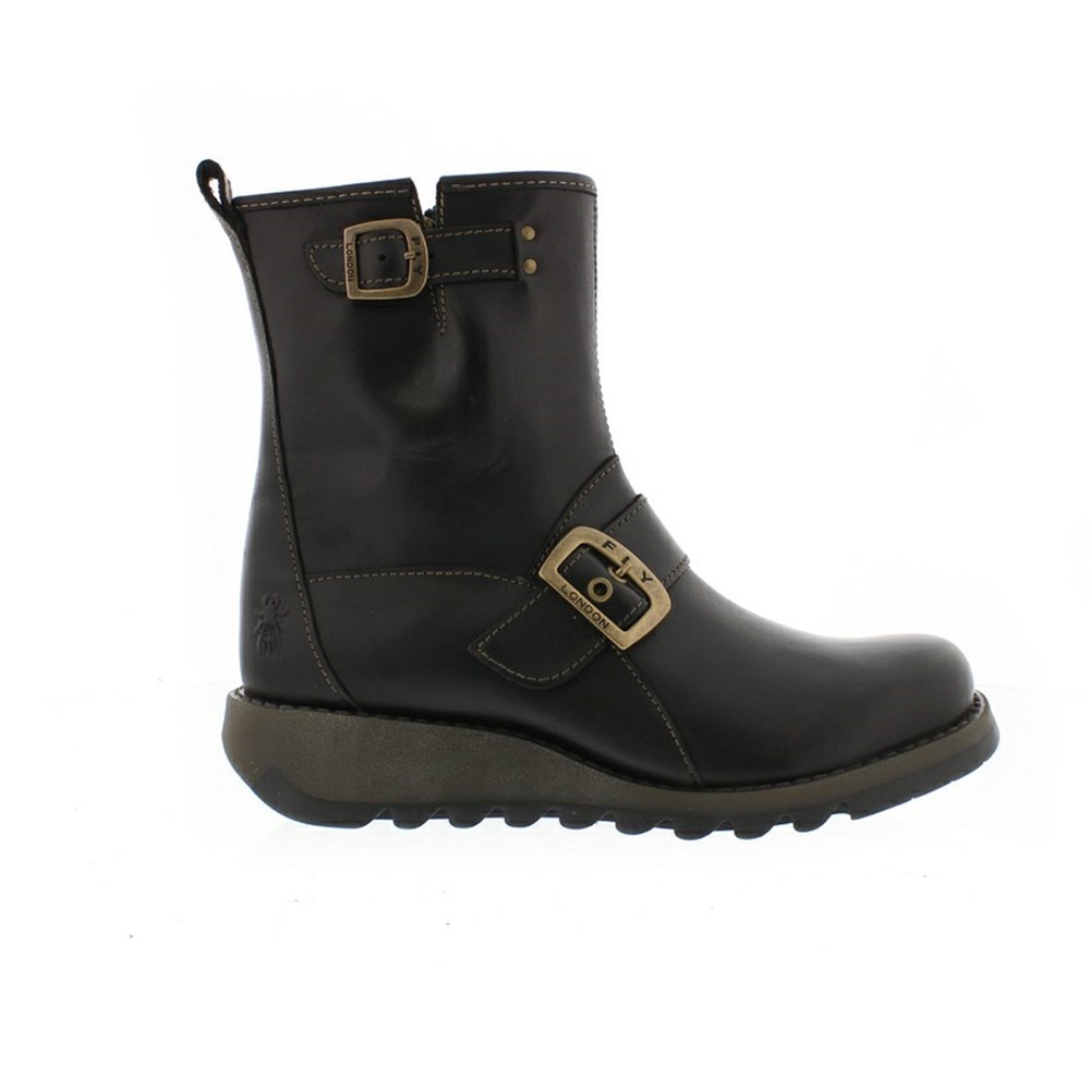 Black Women's Fly London Sino525fly Wedge | SCOF-07532