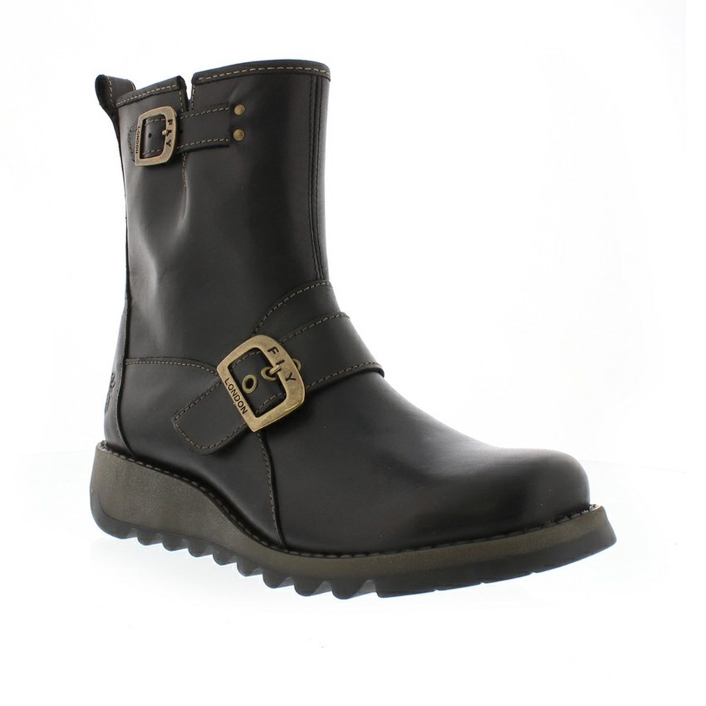 Black Women's Fly London Sino525fly Wedge | SCOF-07532