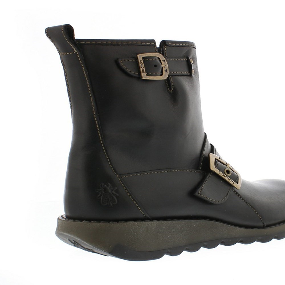 Black Women's Fly London Sino525fly Wedge | SCOF-07532