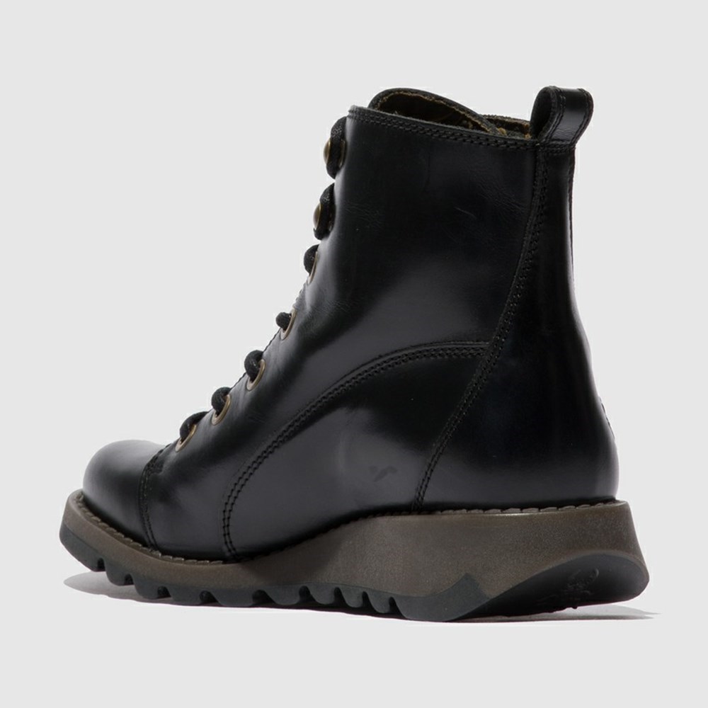 Black Women's Fly London Sore813fly Wedge | MXFQ-68792