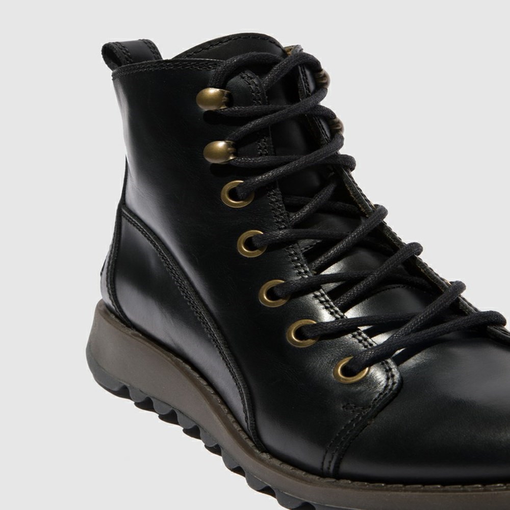 Black Women's Fly London Sore813fly Wedge | MXFQ-68792