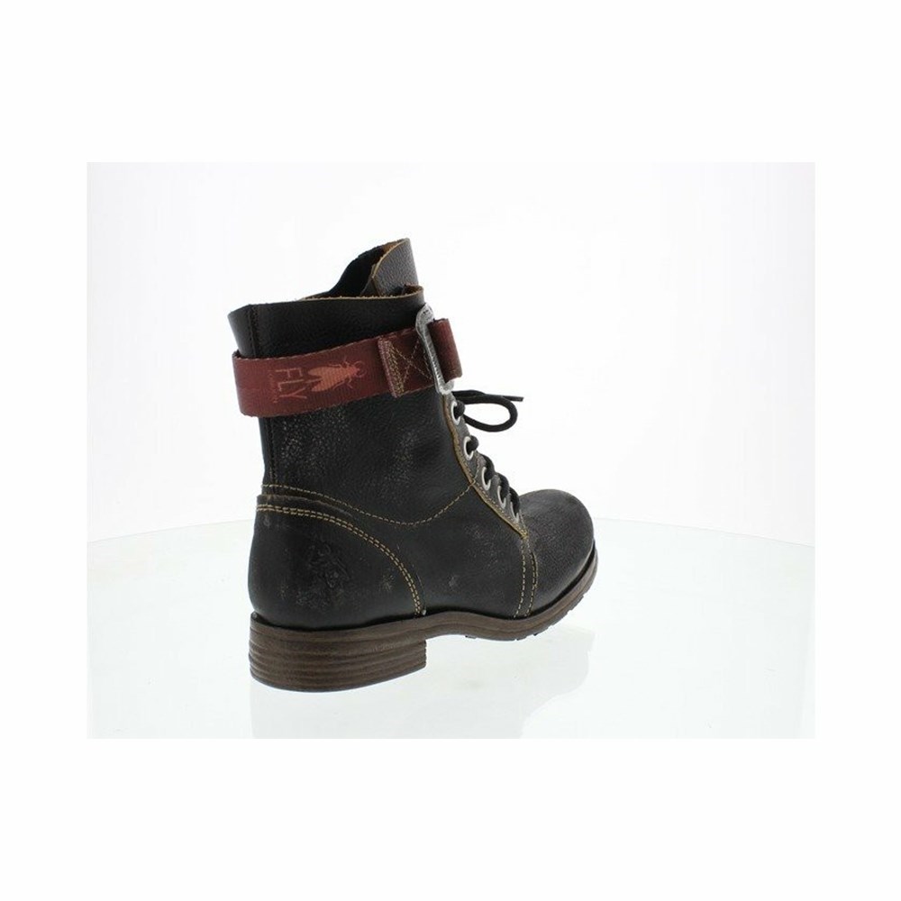 Black Women's Fly London Stay Ankle Boots | HJGS-21804