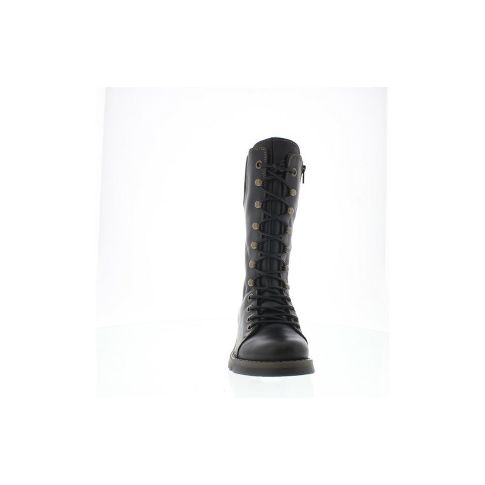 Black Women's Fly London Ster768fly Mid Calf Boots | ZSMI-82576