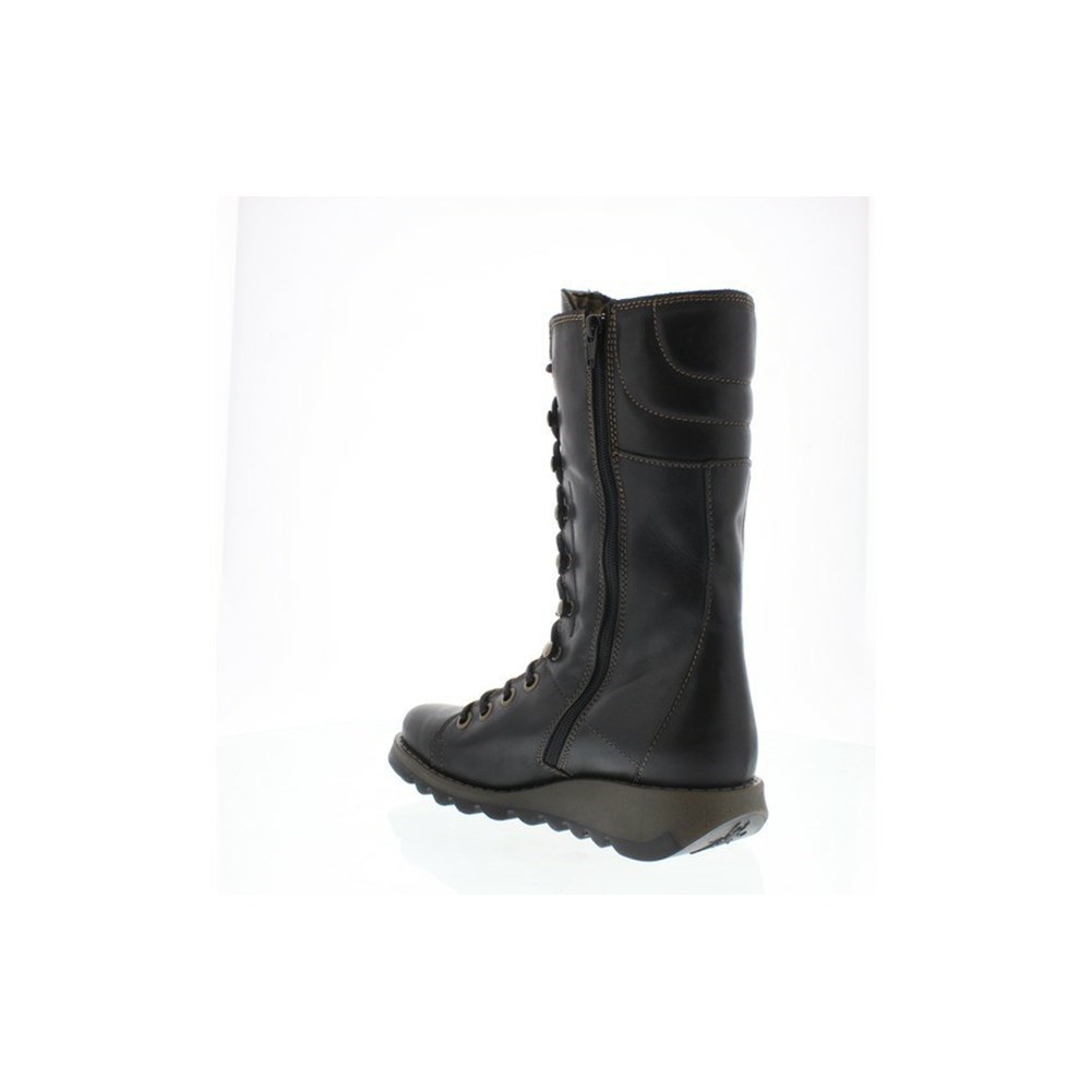 Black Women's Fly London Ster768fly Mid Calf Boots | ZSMI-82576