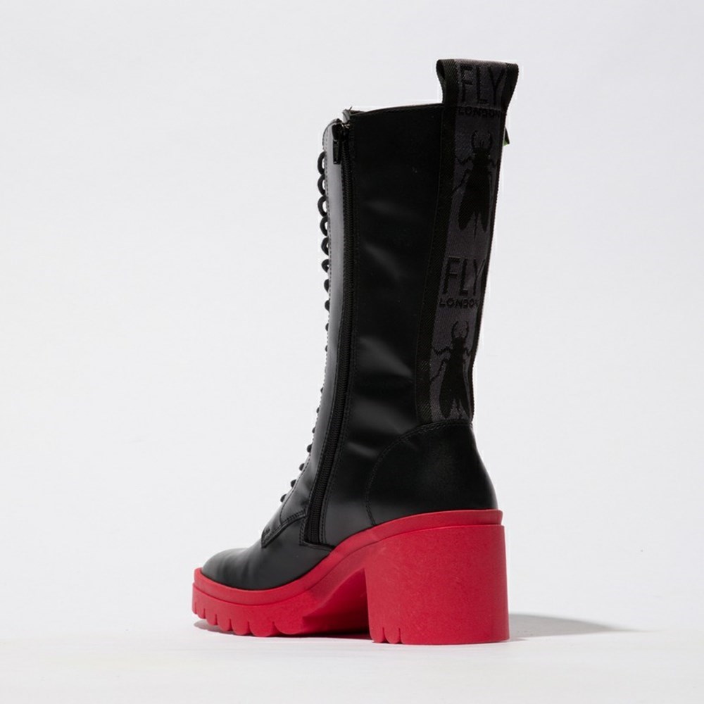 Black Women's Fly London Taly884fly Knee High Boots | WFAO-64873