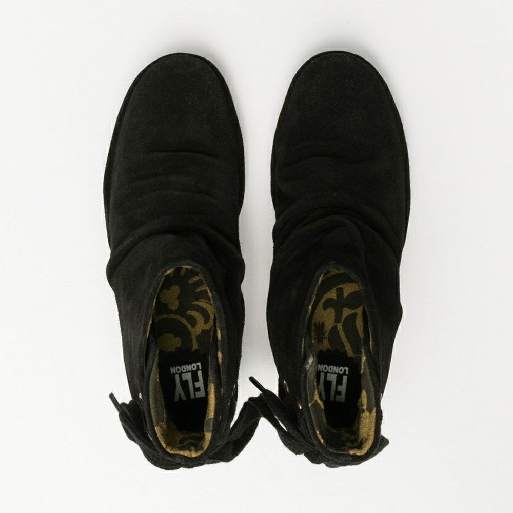 Black Women's Fly London Yama Ankle Boots | APJO-15493