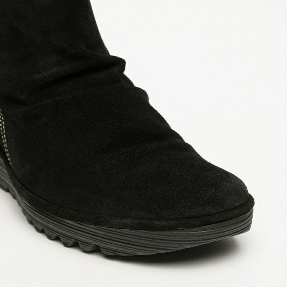 Black Women's Fly London Yama Ankle Boots | APJO-15493
