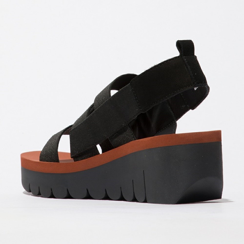 Black Women's Fly London Yere847fly Wedge | LAGJ-69803