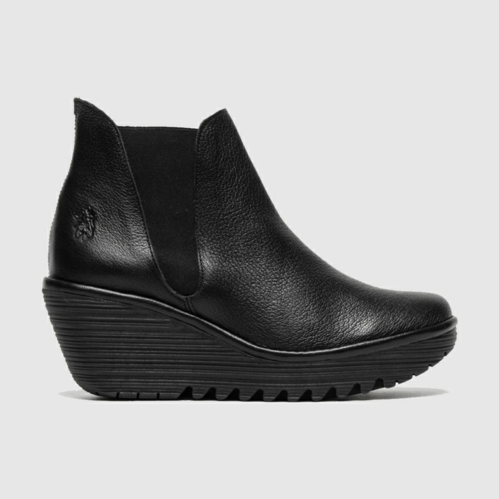 Black Women\'s Fly London Yoss Ankle Boots | HEYZ-75021