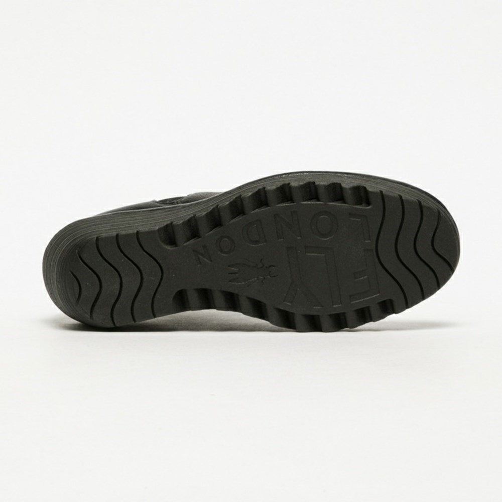 Black Women's Fly London Yoss Wedge | QHJY-67051