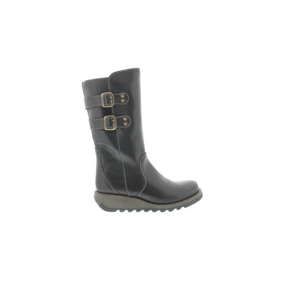 Black Women\'s Fly London suli Mid Calf Boots | XQKC-97813