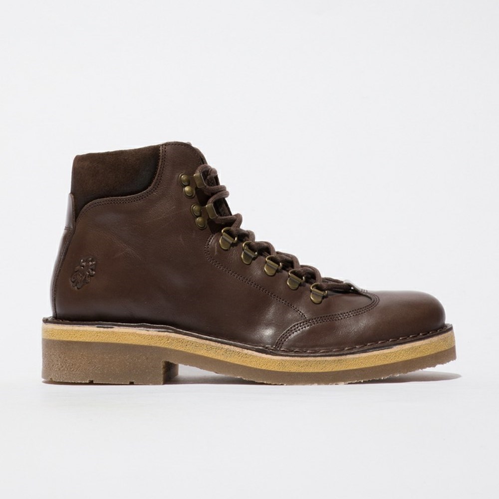 Brown Men\'s Fly London Reus075fly Casual Shoes | WQSF-53481