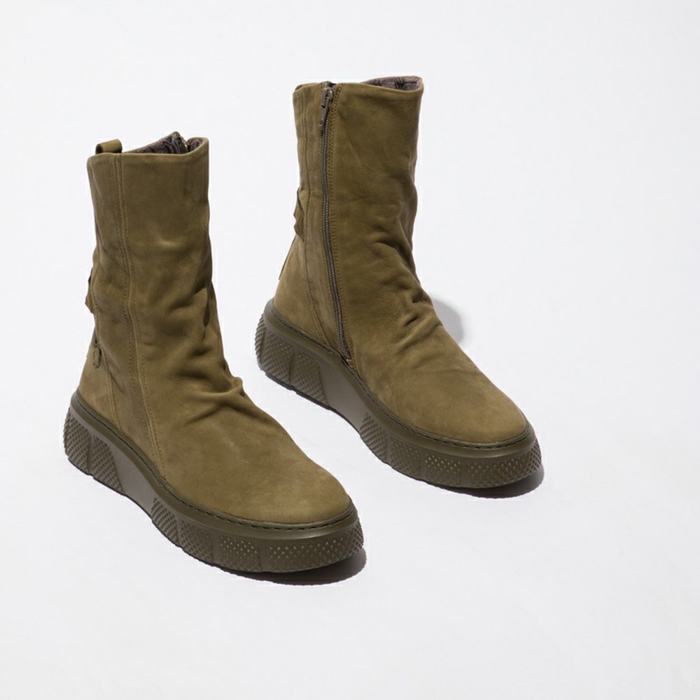 Brown Women's Fly London Esen485fly Ankle Boots | BNDM-65092