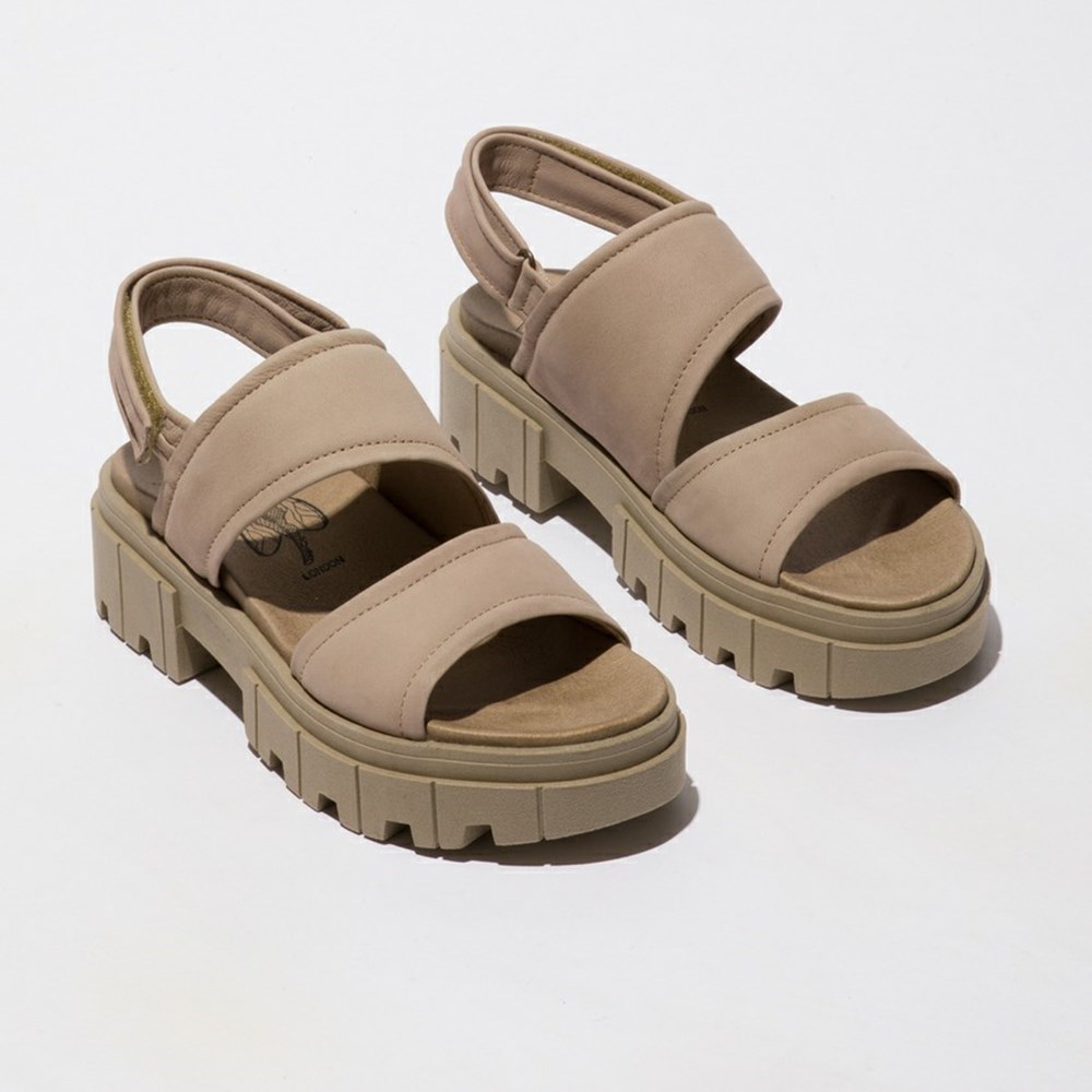 Brown Women's Fly London Jira865fly Sandals | DFUG-16379