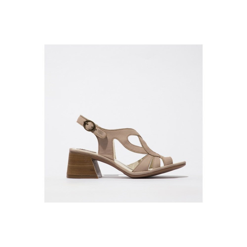 Brown Women\'s Fly London LOGE376FLY Sandals | HYQW-79128