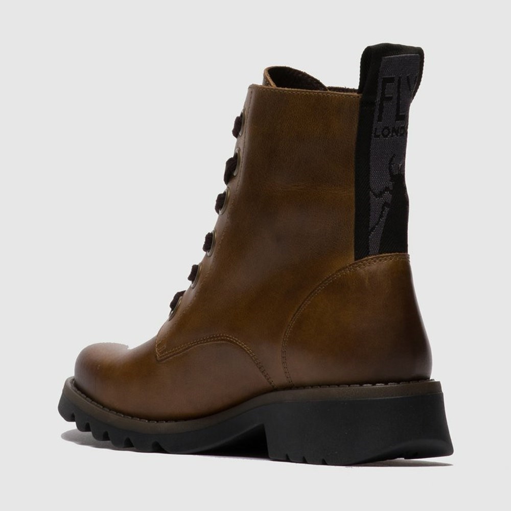 Brown Women's Fly London Ragi539fly Ankle Boots | FPQL-50314