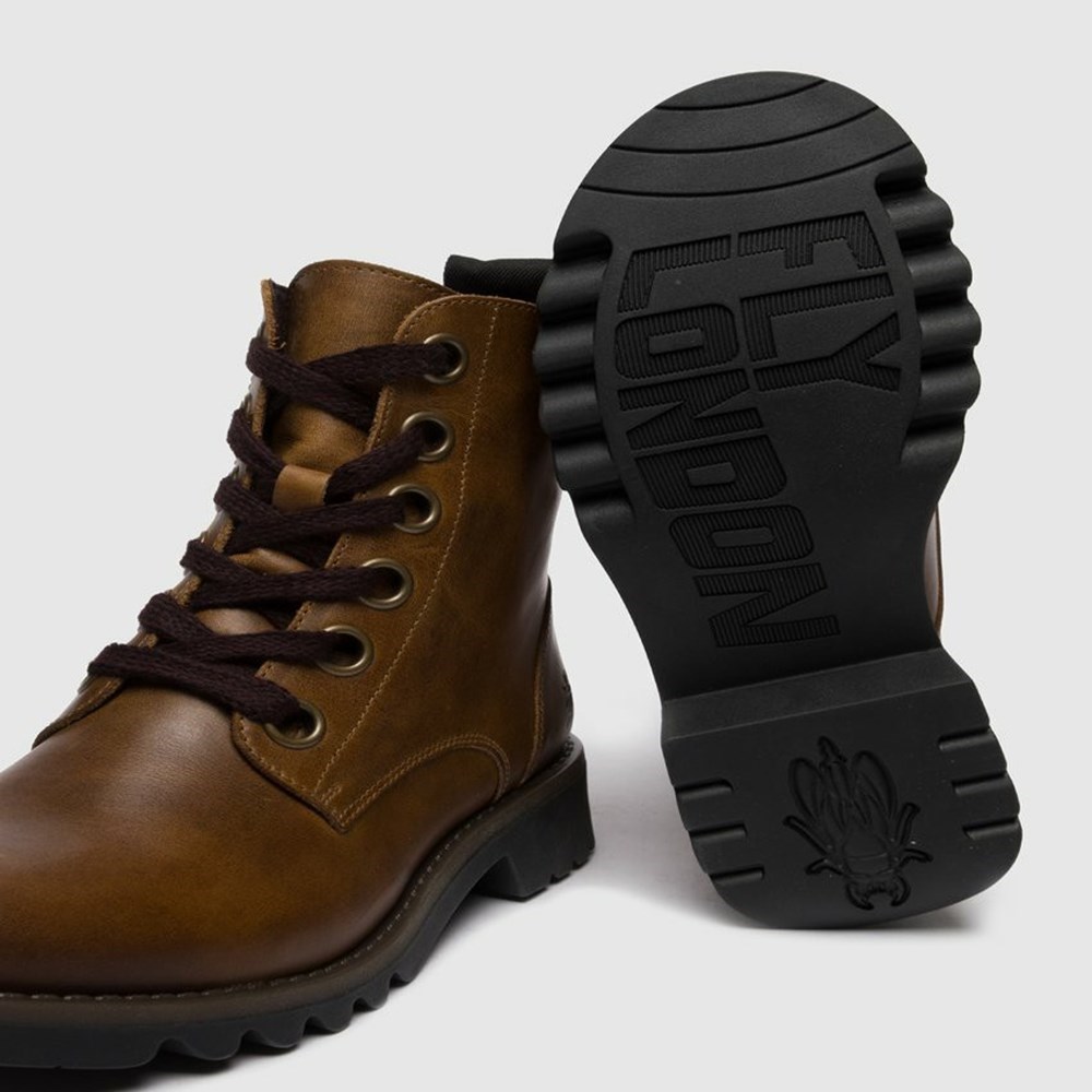 Brown Women's Fly London Ragi539fly Ankle Boots | FPQL-50314