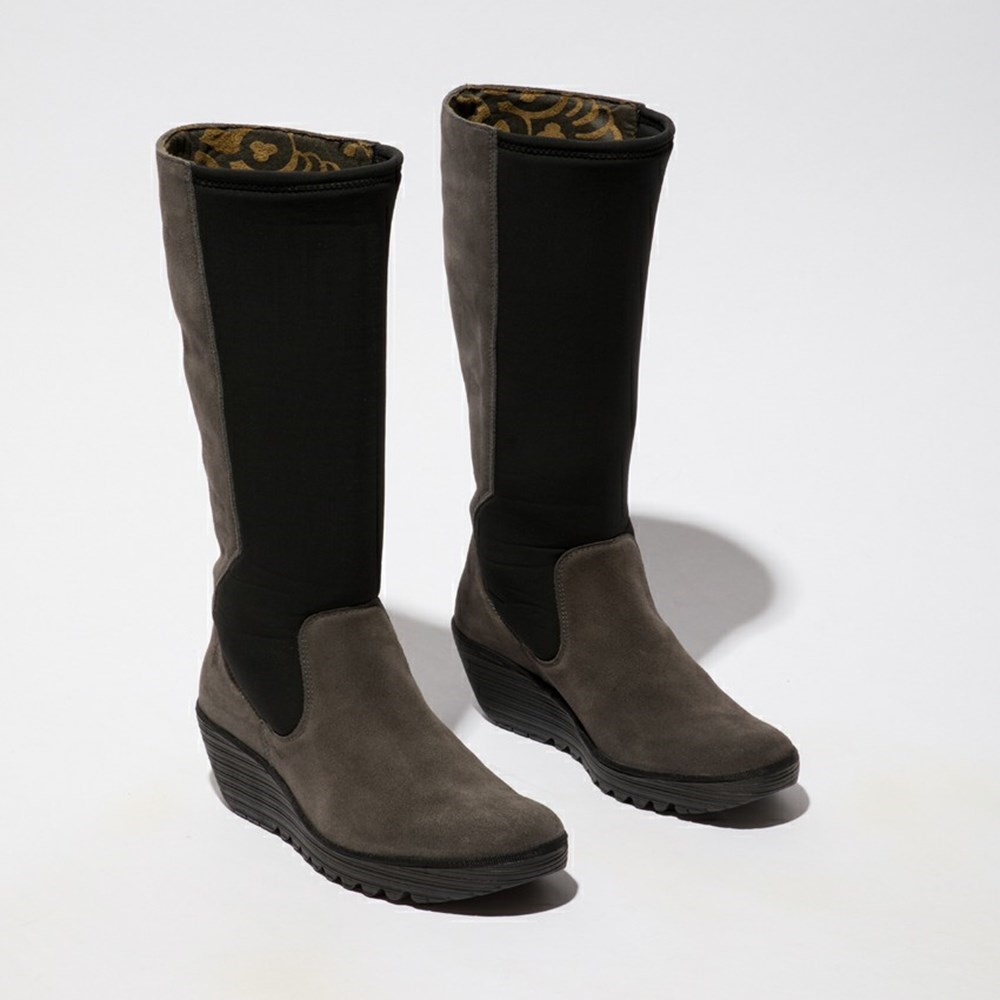 Brown Women's Fly London Yoja401fly Wedge | QKSW-20354