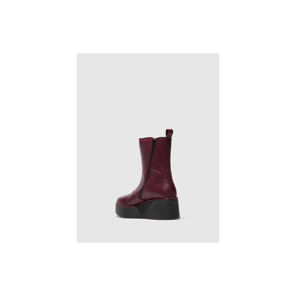 Burgundy Women's Fly London Haze240fly Wedge | BVJS-78641