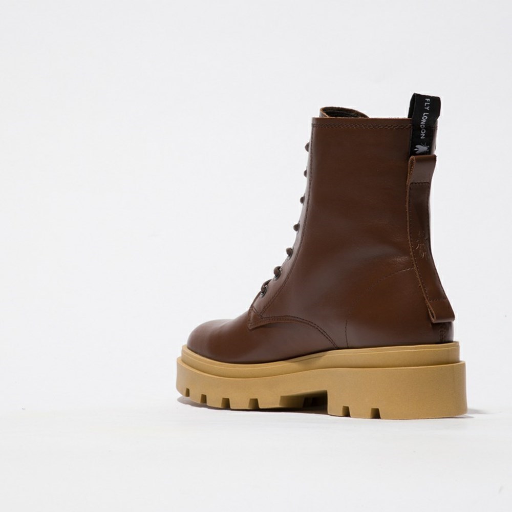 Chocolate Women's Fly London Jacy881fly Ankle Boots | XLYS-70813