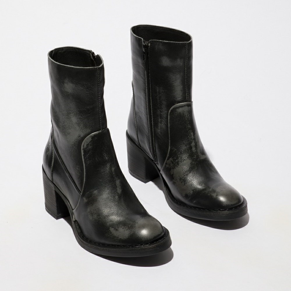 Dark Grey Women's Fly London Becy097fly Ankle Boots | LARC-65439