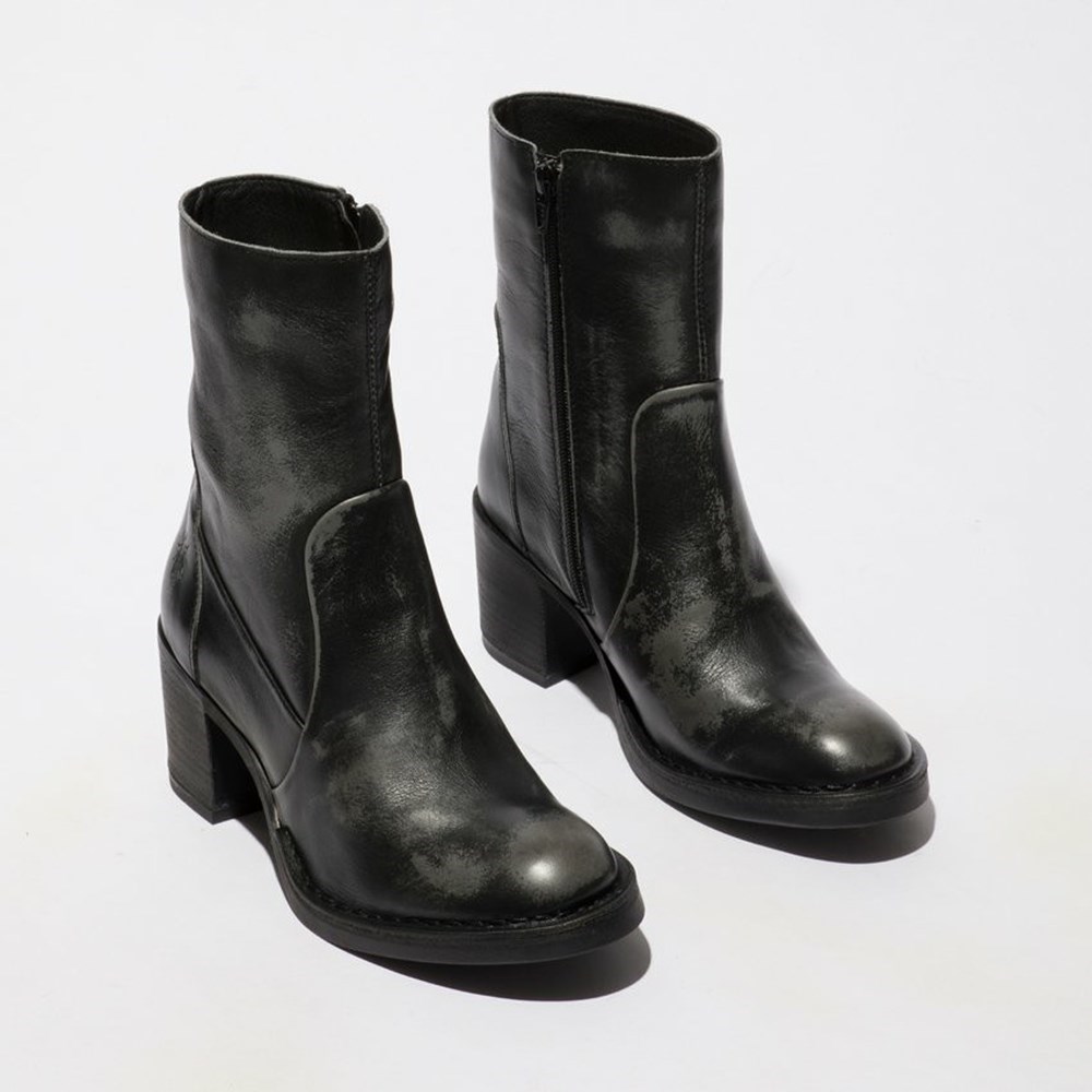 Dark Grey Women's Fly London Becy097fly Ankle Boots | MXOB-26548