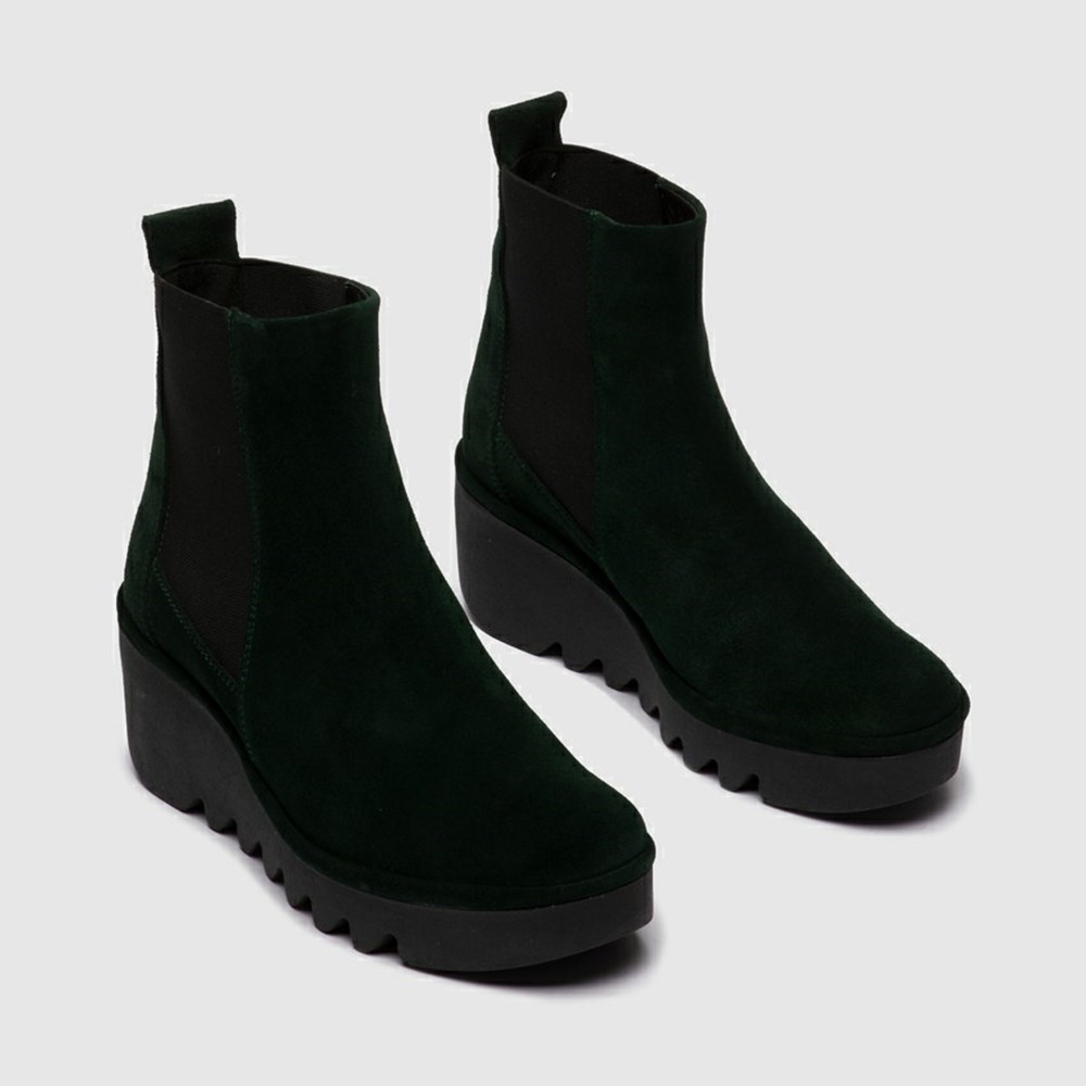 Green Women's Fly London Bagu233fly Ankle Boots | AJKM-47860