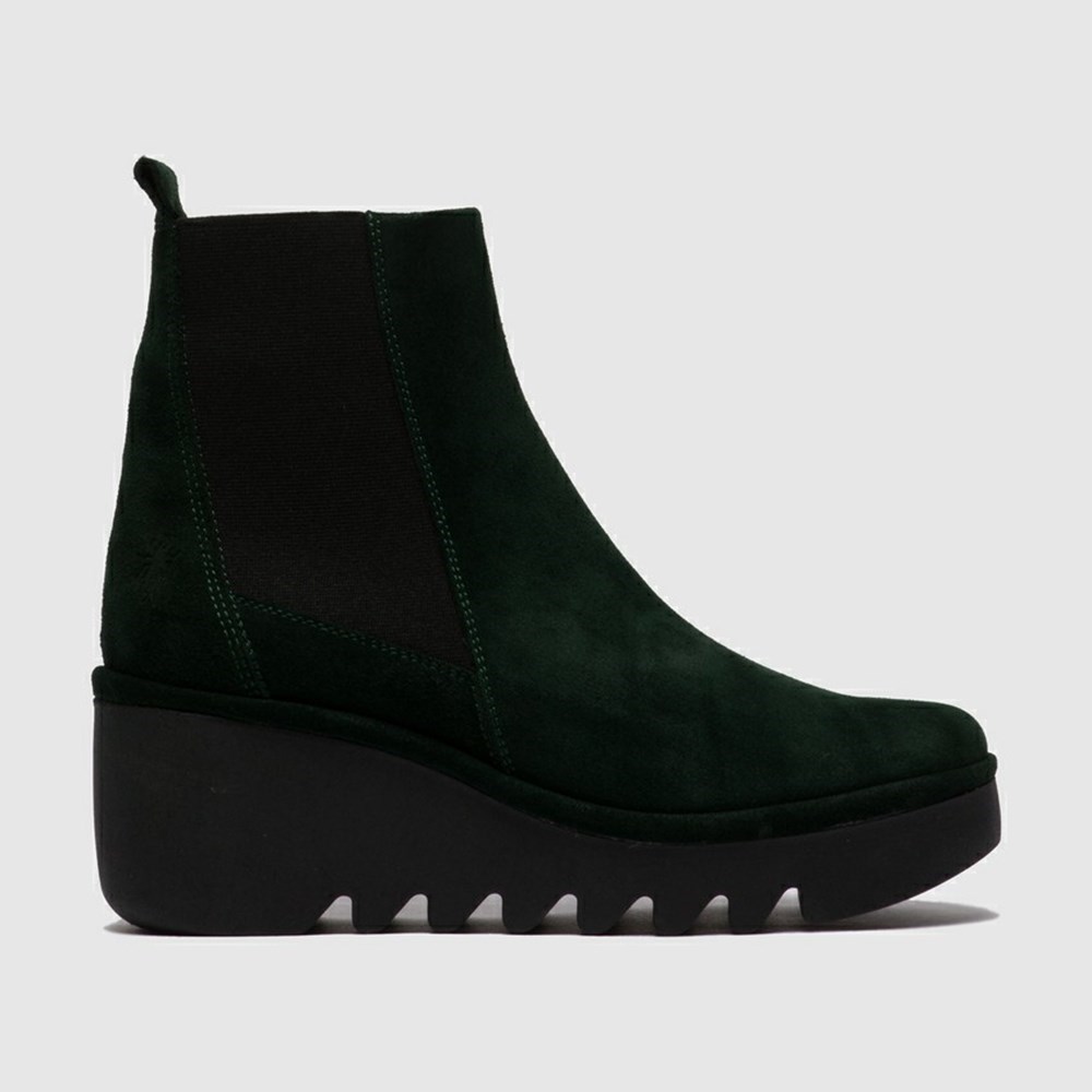 Green Women\'s Fly London Bagu233fly Ankle Boots | AJKM-47860