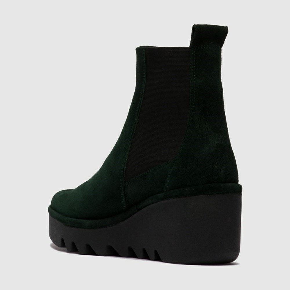 Green Women's Fly London Bagu233fly Wedge | SIZF-62845