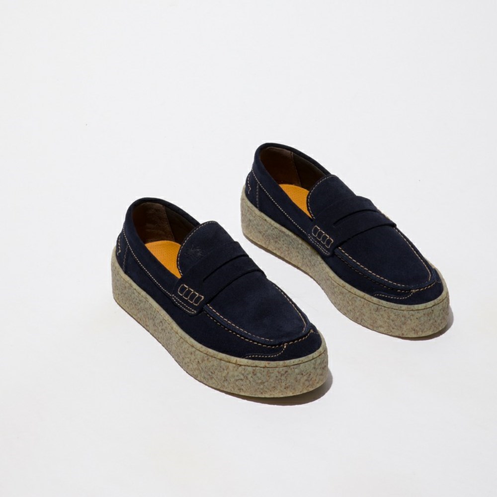 Navy Men's Fly London Roel517fly Casual Shoes | AJYS-58416